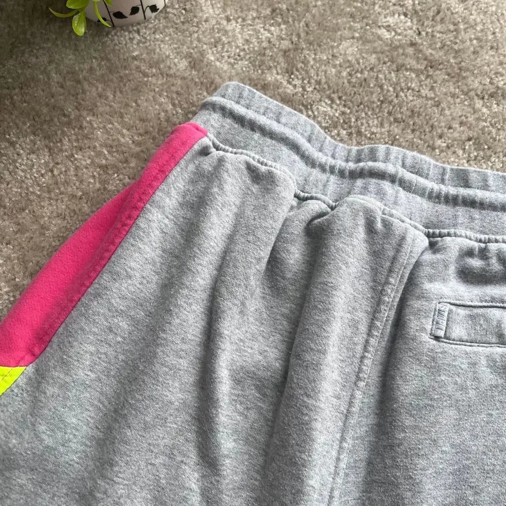 Staple Pigeon Men's Light Gray Sweat Shorts Multi-Colored Sides Size Large